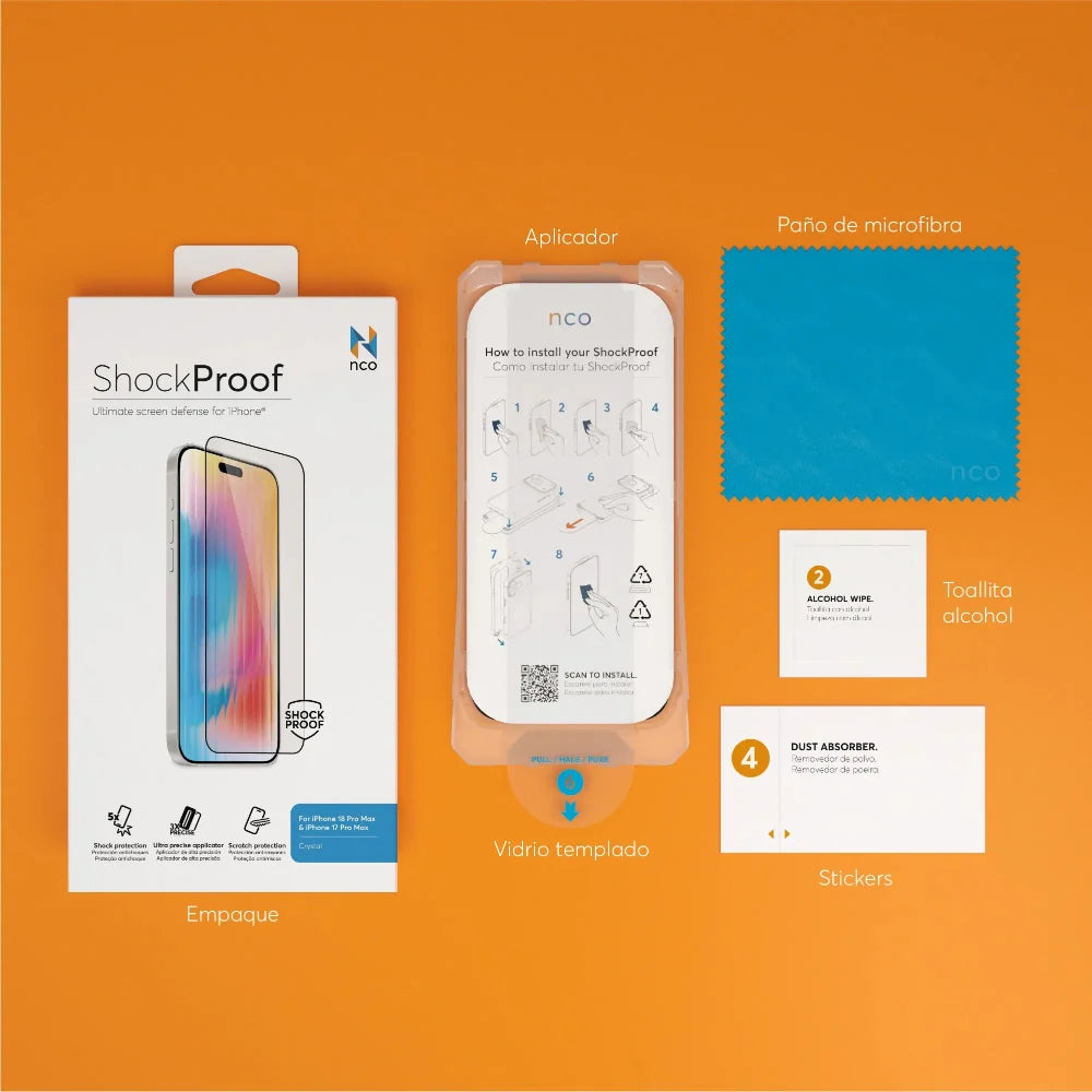 Protector_de_Pantalla_NCO_GlassGuard_ShockProof_para_iPhone_18_Pro_Max_Transparente_Imagen_posicion_7_iShop_Costa_Rica