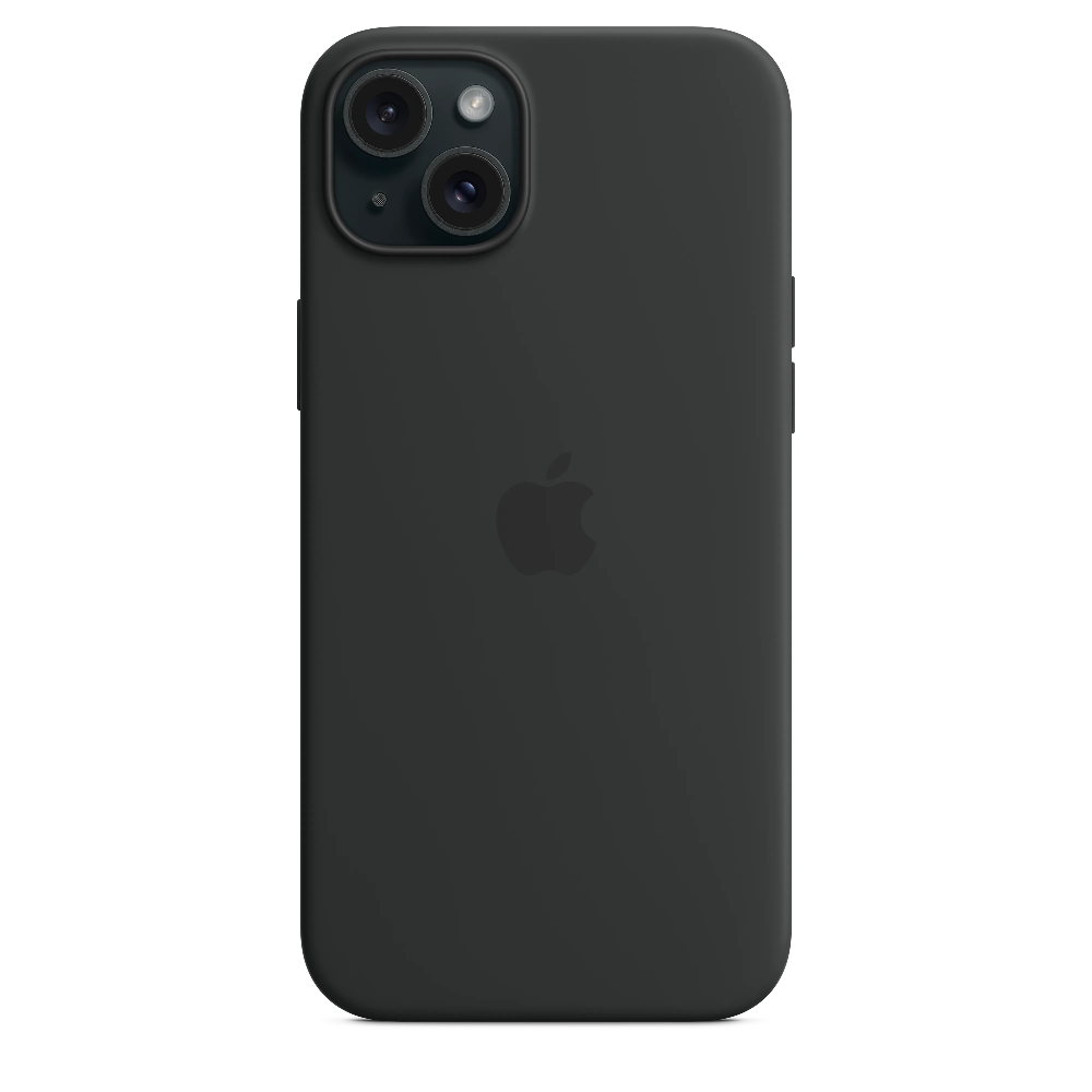Funda de silicón con MagSafe para el iPhone 15 Plus - Negro