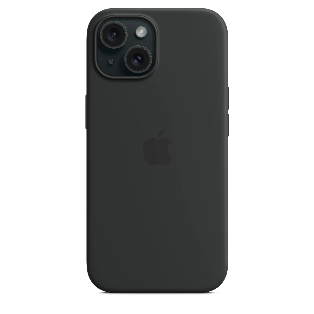 Funda de silicón con MagSafe para el iPhone 15 - Negro