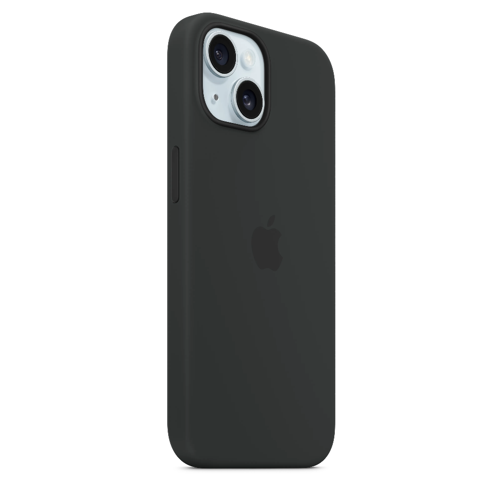Funda de silicón con MagSafe para el iPhone 15 - Negro