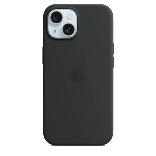Funda de silicón con MagSafe para el iPhone 15 - Negro