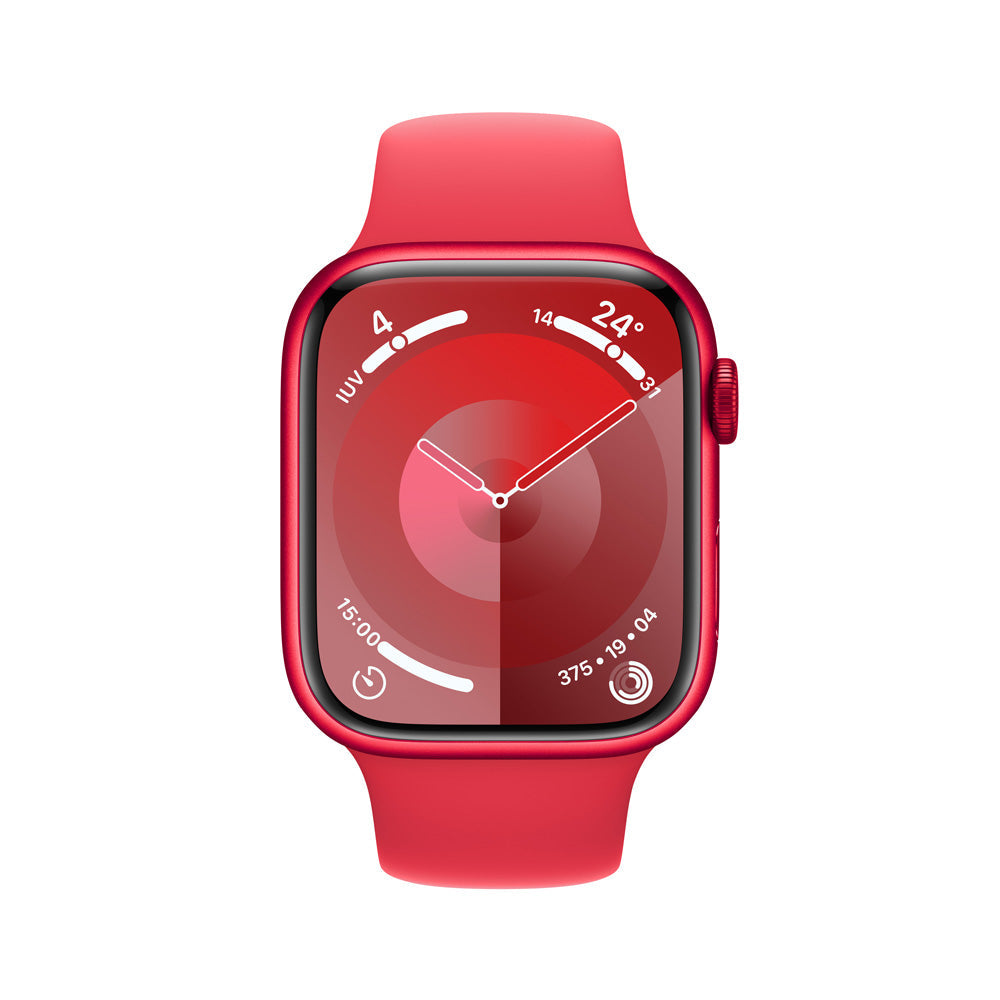 Watch_S9_GPS_45mm_PRODUCTRED_Aluminum_PRODUCTRED_Sport_Band_PDP_Image_Position-2__COES