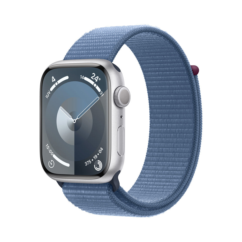 Watch_S9_GPS_45mm_Silver_Aluminum_Winter_Blue_Sport_Loop_PDP_Image_Position-1__COES