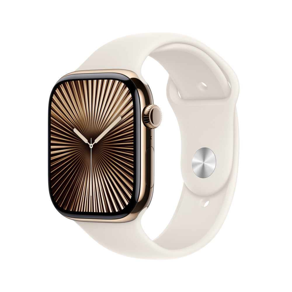 Apple_Watch_Series_10_46mm_LTE_Gold_Titanium_Sport_Band_Starlight_PDP_Image_Position_1__COES