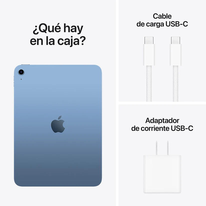 iPad 11 Chip A16 - 256GB - Azul + Lápiz Óptico ZAGG Pro Stylus 2 con punta - Blanco