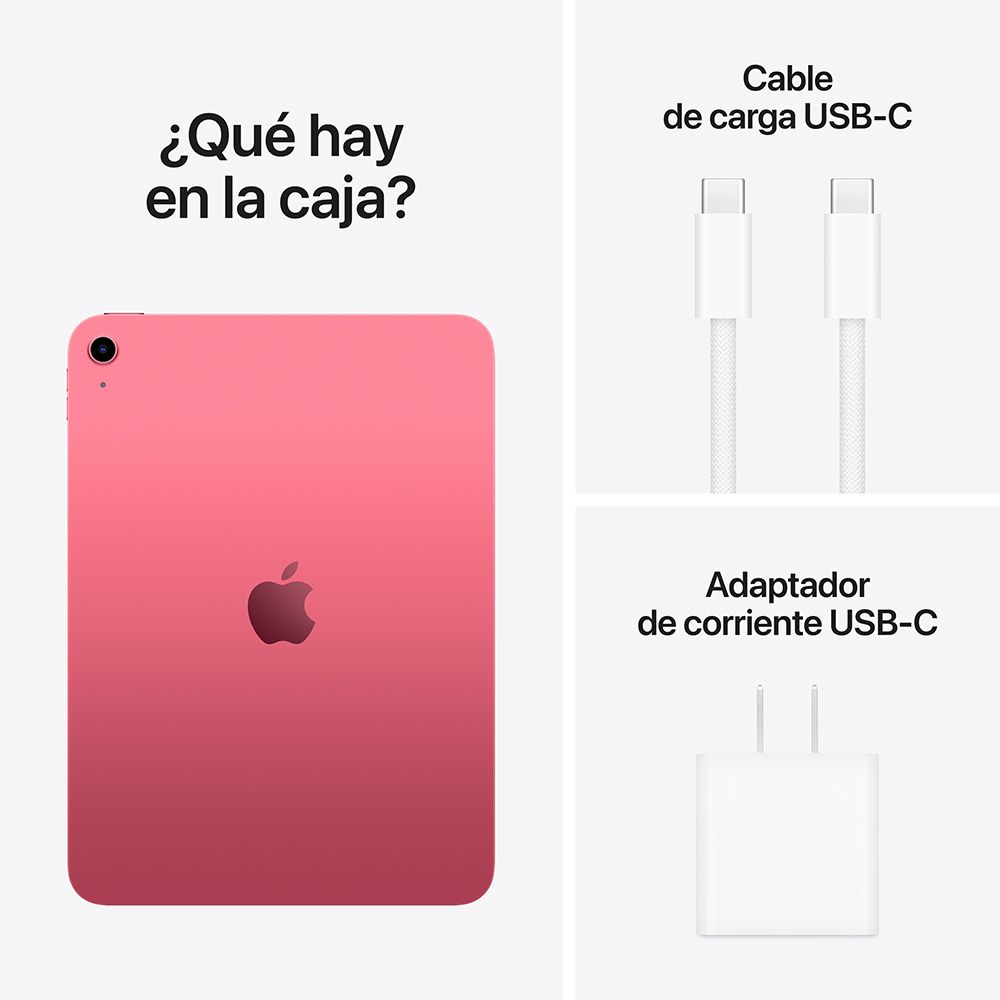 iPad 11 Chip A16 - 256GB - Rosa + Lápiz Óptico ZAGG Pro Stylus 2 con punta - Blanco