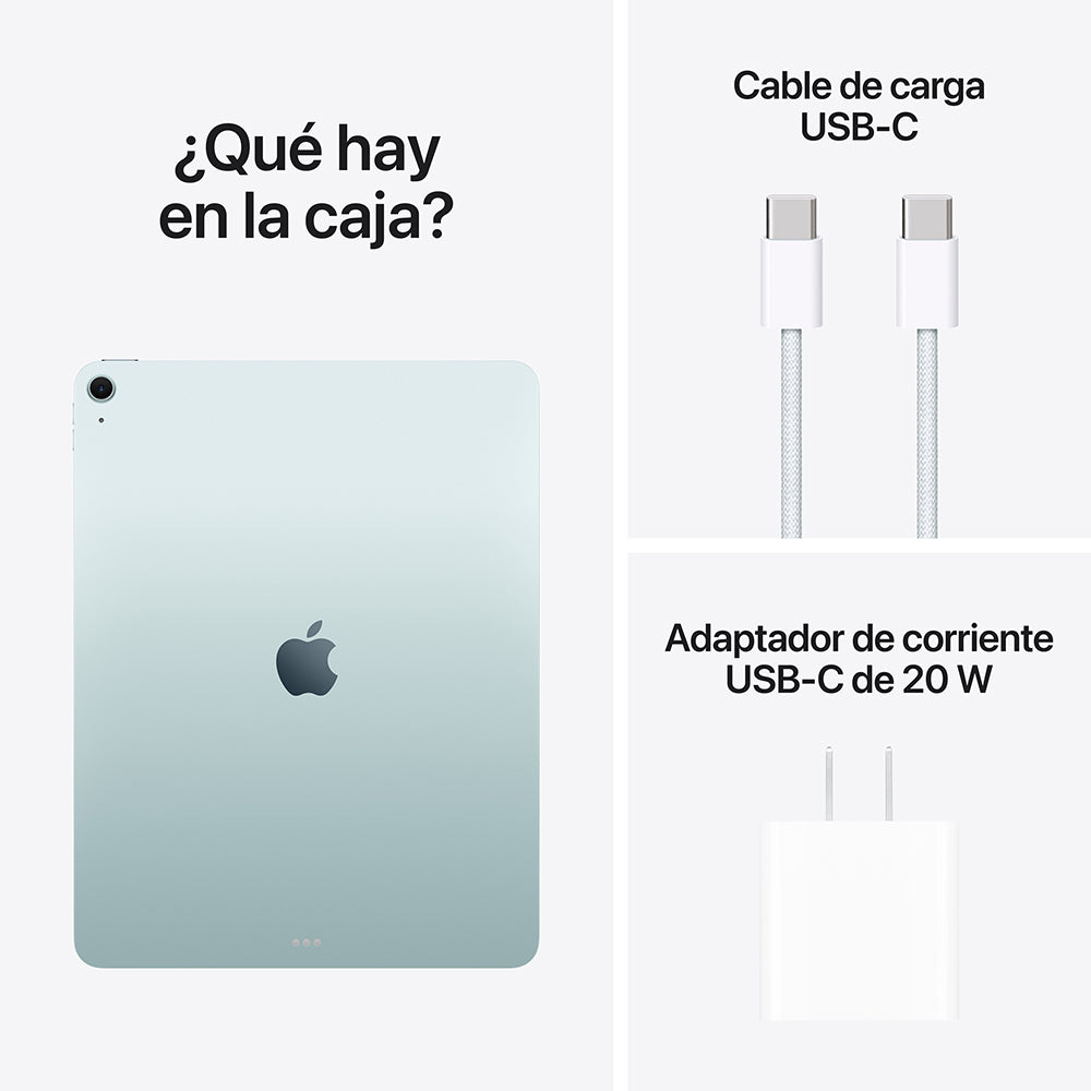 iPad Air 11 Chip M3 - 128GB - Azul + Lápiz Óptico ZAGG Pro Stylus 2 con punta - Blanco
