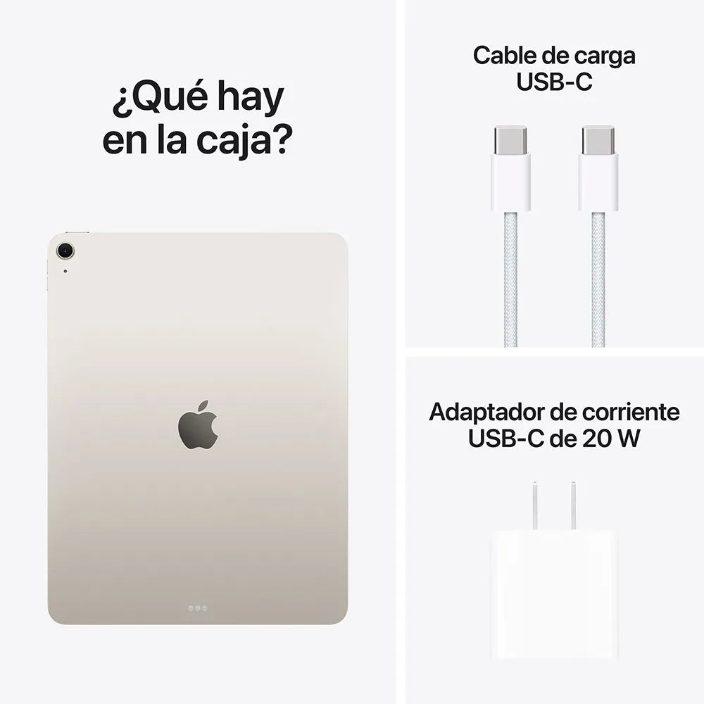 iPad Air 13 Chip M3 - 128GB - Blanco Estrella + Lápiz Óptico ZAGG Pro Stylus 2 con punta - Blanco
