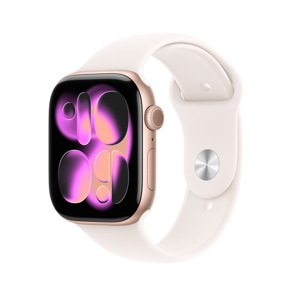 Apple_Watch_Series_11_GPS_Caja_de_aluminio_color_oro_rosa_de_46_mm_Correa_deportiva_rosa_rubor_–_S/M_Imagen_posicion_1_iShop_Costa_Rica