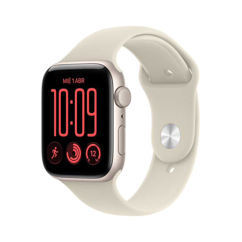 Apple_Watch_SE_3_GPS_caja_de_aluminio_blanco_estelar_de_44_mm_correa_deportiva_color_arena_M_L_Imagen_posicion_1_iShop_Costa_Rica