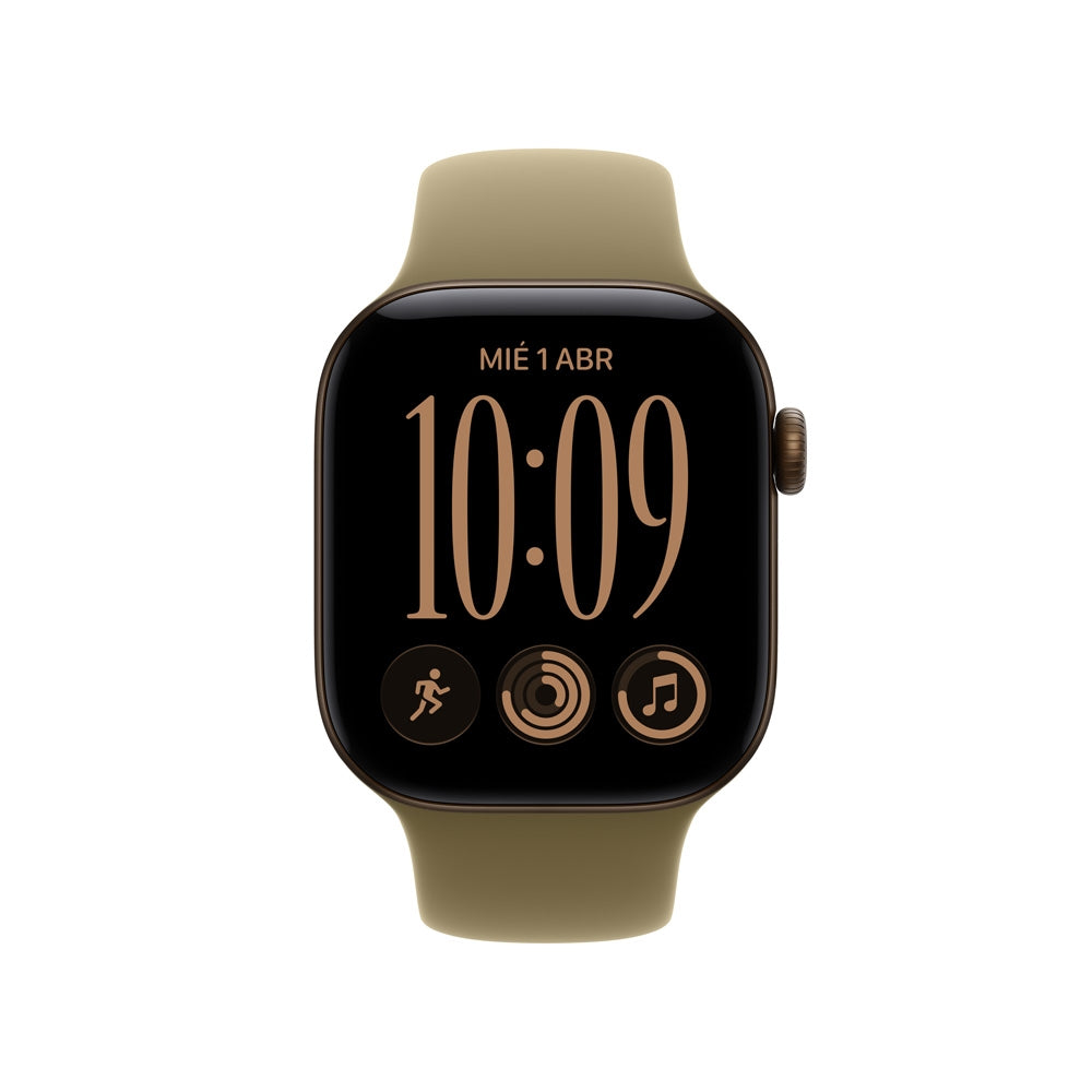 Apple_Watch_Series_12_GPS_caja_de_aluminio_color_bronce_oscuro_de_42_mm_correa_deportiva_color_oliva_M_L_Imagen_posicion_2_iShop_Costa_Rica