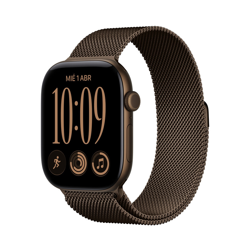 Apple_Watch_Series_12_GPS_caja_de_aluminio_color_bronce_oscuro_de_46_mm_correa_estilo_milanes_color_bronce_oscuro_S_M_Imagen_posicion_1_iShop_Costa_Rica