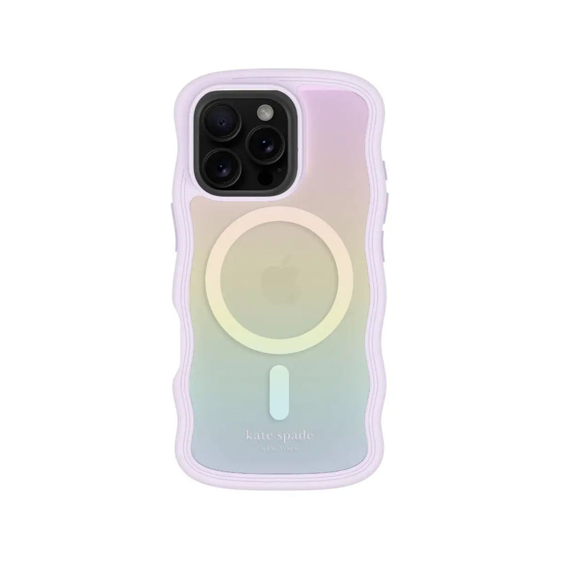 Case Kate Spade Wavy con Magsafe para iPhone 16 Pro Max - Opal Iridescent