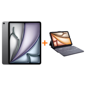 iPad Air 13 M3 128GB - Gris Espacial + Teclado Zagg con funda Pro Keys 2 para iPad Air 13 - Negro