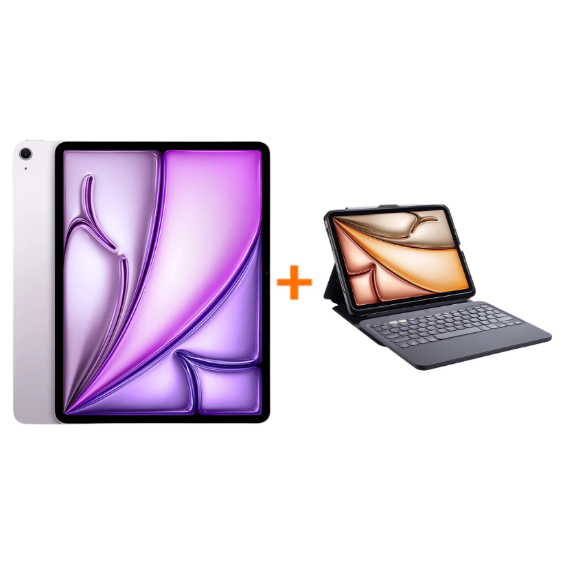 iPad Air 13 M3 128GB - Morado + Teclado Zagg con funda Pro Keys 2 para iPad Air 13 - Negro