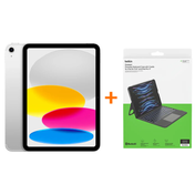 iPad Wi-Fi 128 GB - Plata (A16) + Case con Teclado Everyday Belkin para iPad - Negro