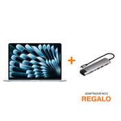 MacBook Air de 13 pulgadas: Chip M5 de Apple con CPU de 10 núcleos y GPU de 10 núcleos, 1 TB SSD - Azul cielo + Multipuerto Ultra NCO para Hub USB-C - Gris Espacial