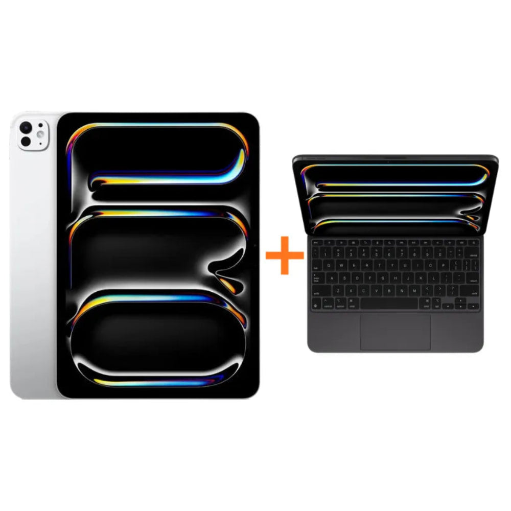 iPad Pro 11 Chip M5 - 256GB - Plata + Case con Teclado Apple Magic Keyboard para iPad Pro 11 Inglés - Negro