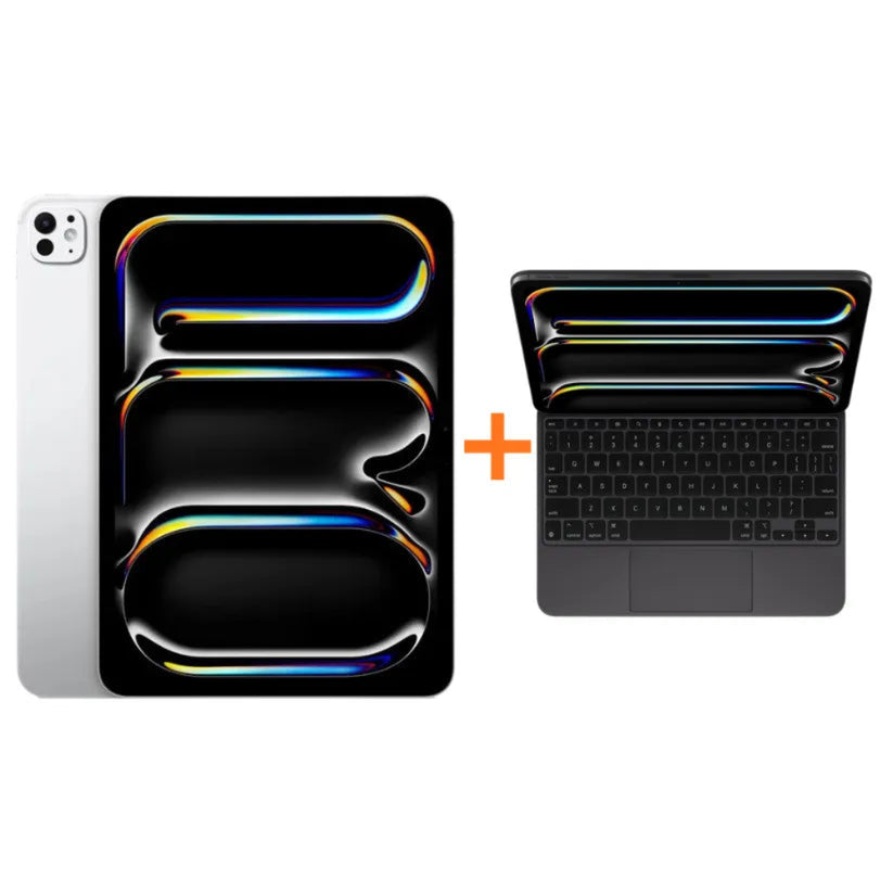 iPad Pro 11 Chip M5 - 256GB - Plata + Case con Teclado Apple Magic Keyboard para iPad Pro 11 Inglés - Negro