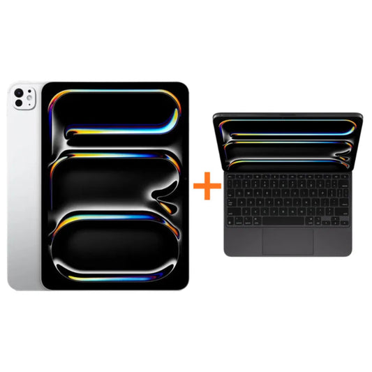 iPad Pro 11 Chip M5 - 256GB - Plata + Case con Teclado Apple Magic Keyboard para iPad Pro 11 Inglés - Negro