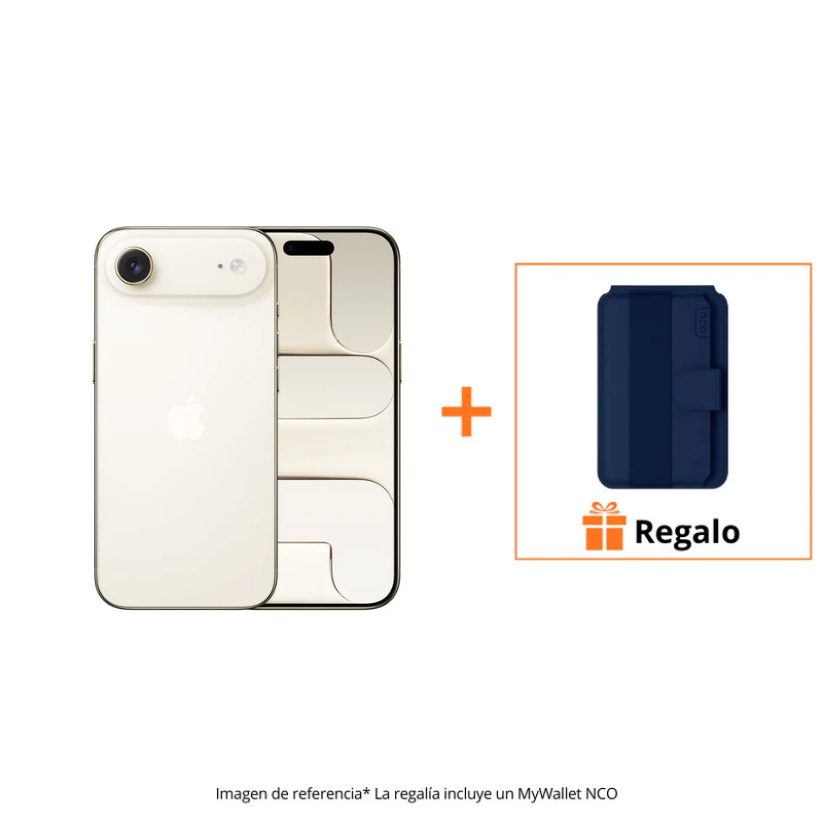 iPhone Air - 256GB - Oro Claro + Tarjetero NCO MyWallet  - Azul