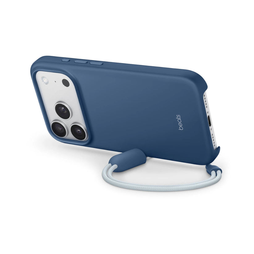 Case_Beats_para_iPhone_17_Pro_con_soporte_MagSafe_y_Control_de_Cámara_Azul_Cobalto_Posición_5_iShop_Costa_Rica