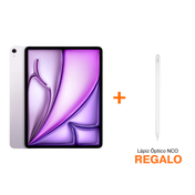 iPad Air de 13 pulgadas Wi-Fi 256 GB - Morado (M4) + Lápiz Óptico NCO Stylus SmartPen con punta  - Blanco