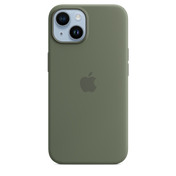 Funda de silicona con MagSafe para el iPhone 14 - Verde oliva