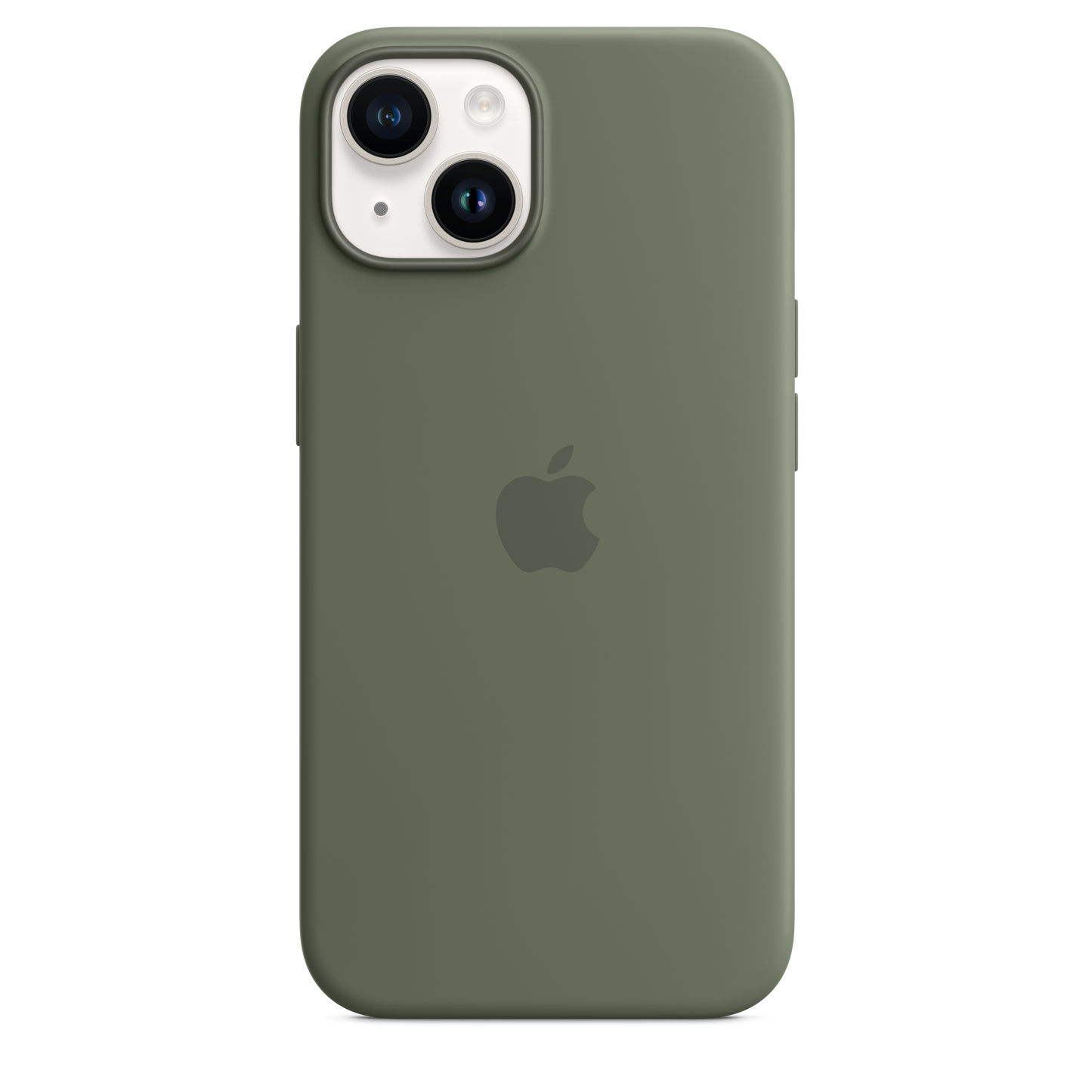 Funda de silicona con MagSafe para el iPhone 14 - Verde oliva