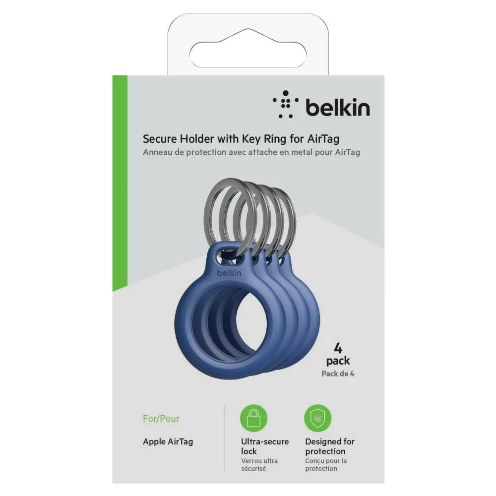 Llavero Belkin para AirTag (Paquete de 4) - Azul