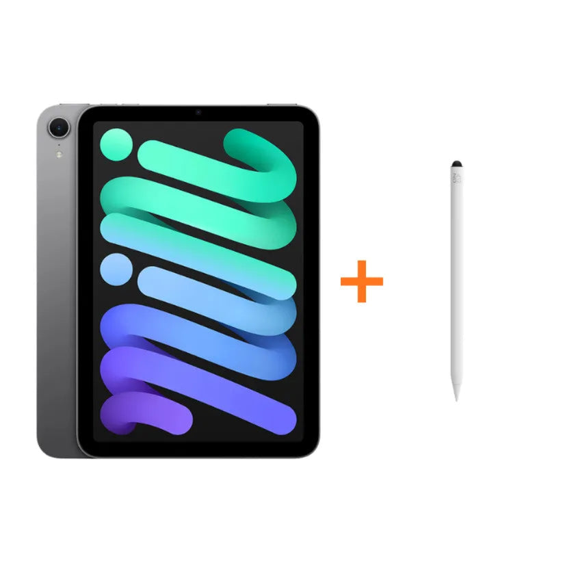 iPad Mini A17 Pro - 128GB - Gris Espacial + Lápiz Óptico ZAGG Pro Stylus 2 con punta - Blanco