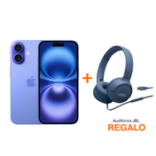 iPhone 16 128 GB Ultramarino + Audífonos JBL Tune 520C USB-C - Azul