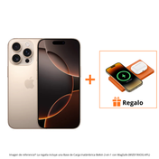 iPhone 16 Pro - 128GB - Titanio del Desierto + Base de Carga Inalámbrica Belkin con MagSafe