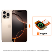 iPhone 16 Pro Max - 512GB - Titanio del Desierto + Base de Carga Inalámbrica Belkin con MagSafe