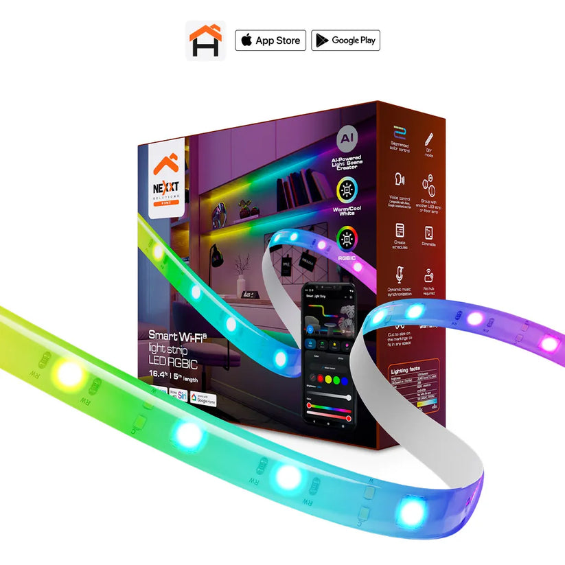 Cinta_LED_RGBIC_Nexxt_WiFi_Impulsado_por_IA_5m_Multicolor_Imagen_posicion_1_iShop_Costa_Rica