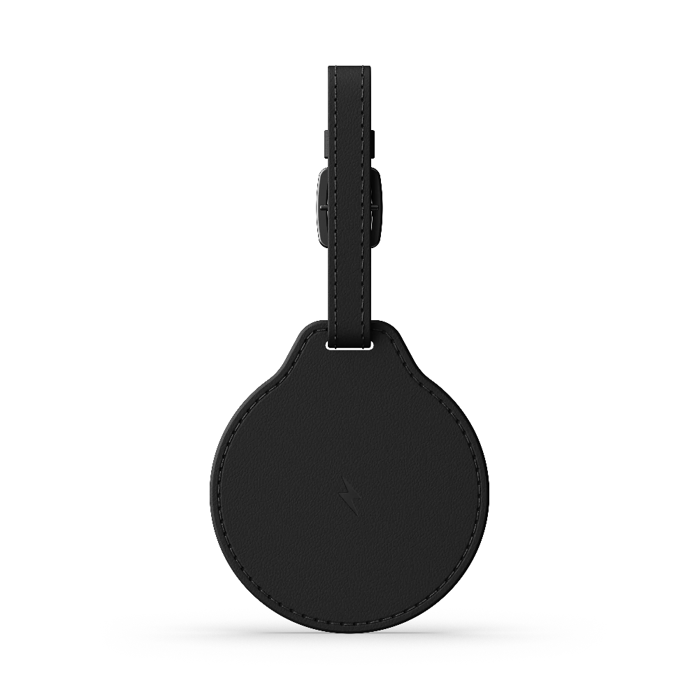 Llavero_para_AirTag_de_Cuero_Vegan_Satechi_para_Equipaje_Negro_Posición_2_iShop_Costa_Rica