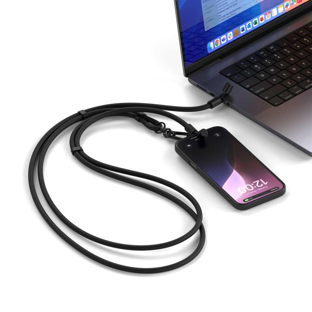 Duo Cable Correa Satechi USB-C a USB-C - Negro