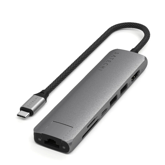 Adaptador_Multipuerto_Satechi_Slim_7_en_1_USB_C_Ethernet_Gris_Espacial_Imagen_posicion_1_iShop_Costa_Rica