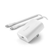 Cargador de pared Belkin USB-C PPS 30W con cable USB-C a USB-C - Blanco