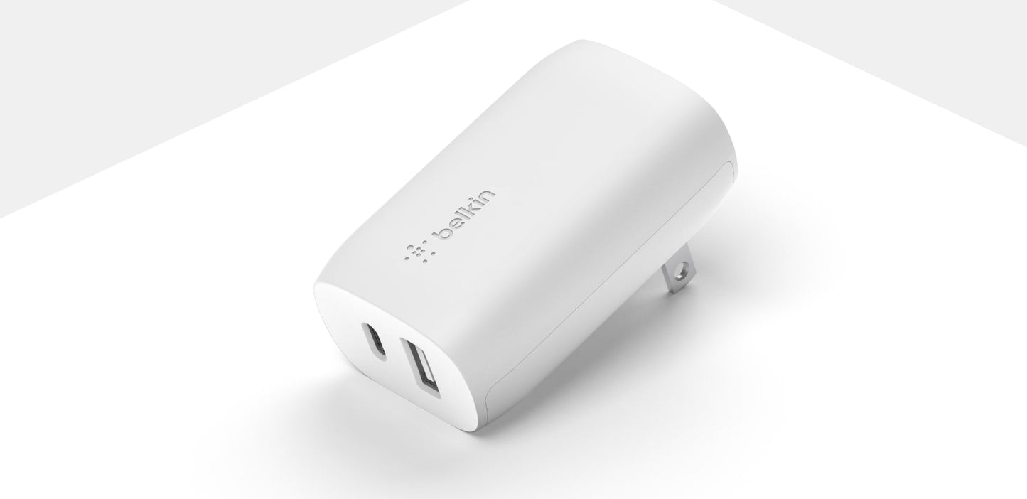 Cargador de pared Belkin USB-Cx1 y USB-Ax1 37W - Blanco