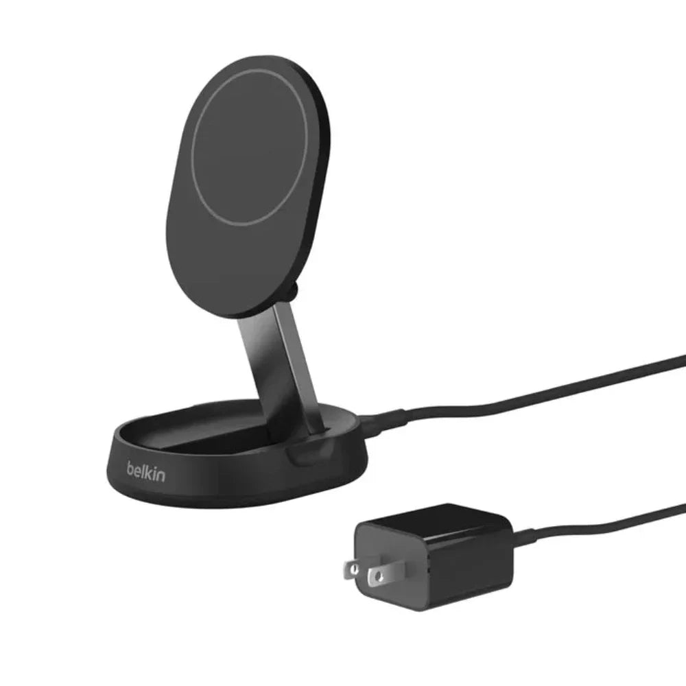 Soporte de carga inalámbrica magnetica convertible Belkin para iPhone con Qi2 15W - Negro