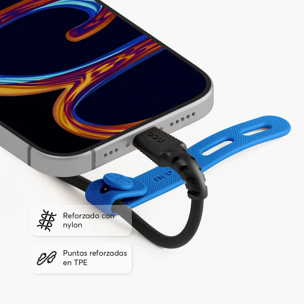 Cable Trenzado NCO PowerLite 1m USB-C a USB-C - Negro