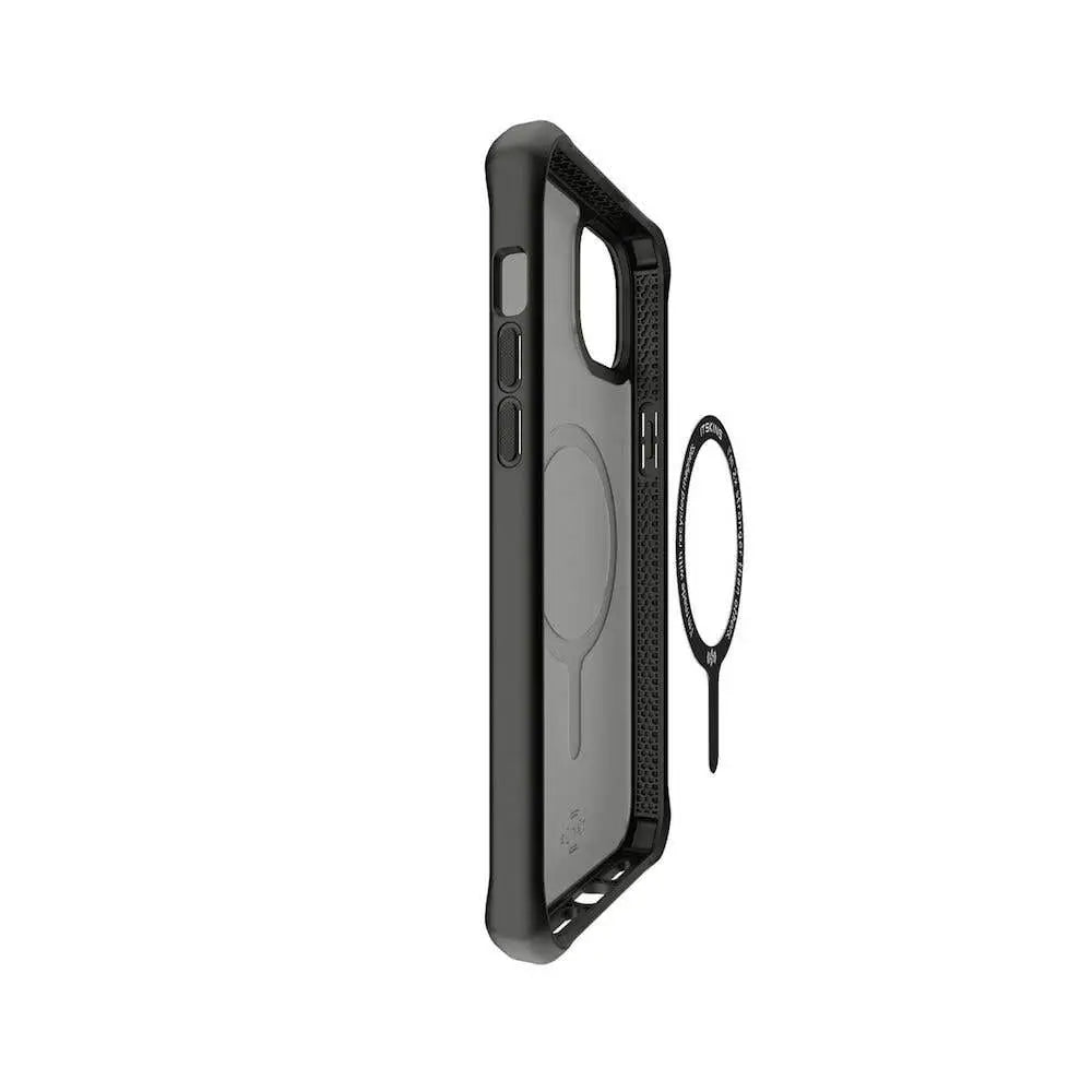 Case ItSkins Hybrid R Stand con MagSafe para iPhone 15/14 - Negro