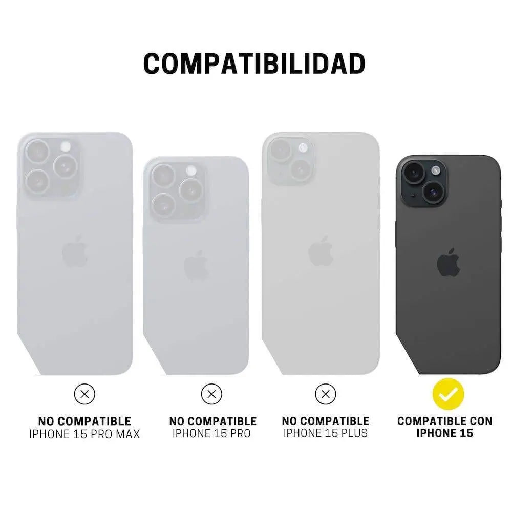 Case ItSkins Supreme R Clear con MagSafe para iPhone 15/14 - Negro