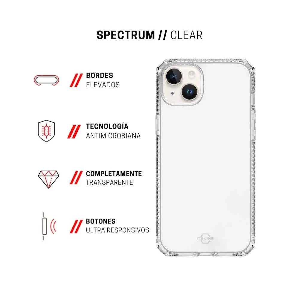 Case ItSkins Spectrum R Clear para iPhone 15 Plus - Transparente