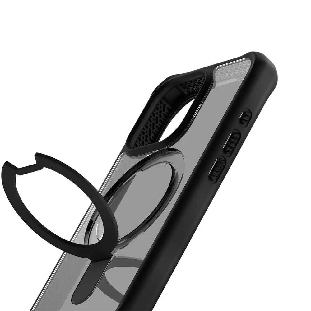 Case ItSkins Hybrid R Stand con MagSafe para iPhone 15 Pro Max - Negro