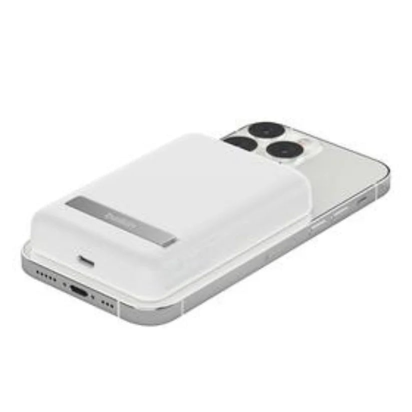 Batería Magnética Inalámbrica Belkin 5000 mAh + Soporte - Blanca