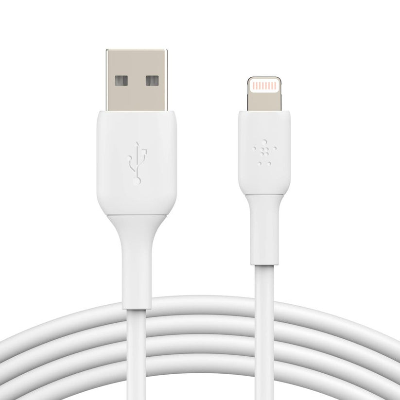 Cable Belkin BoostCharge USB-A a Lightning 1m - Blanco