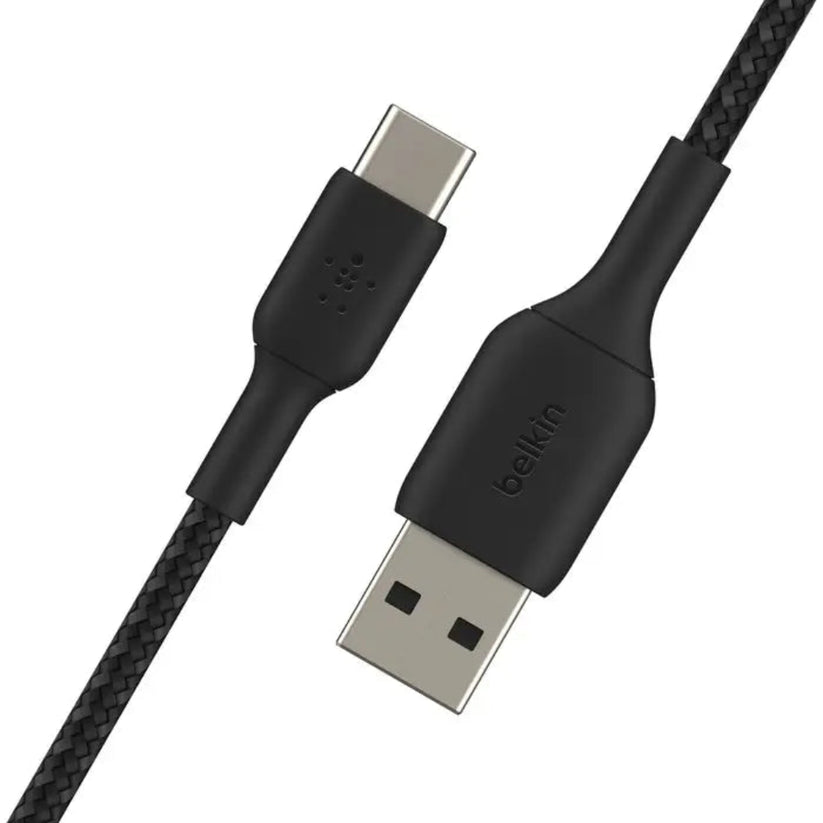 Cable Belkin BoostCharge USB-A a USB-C Braided 1m - Negro