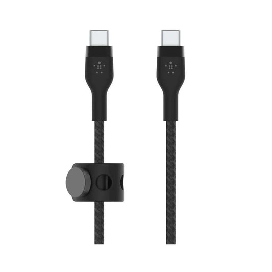 Cable Belkin Pro Flex USB-C a USB-C con correa 3m - Negro